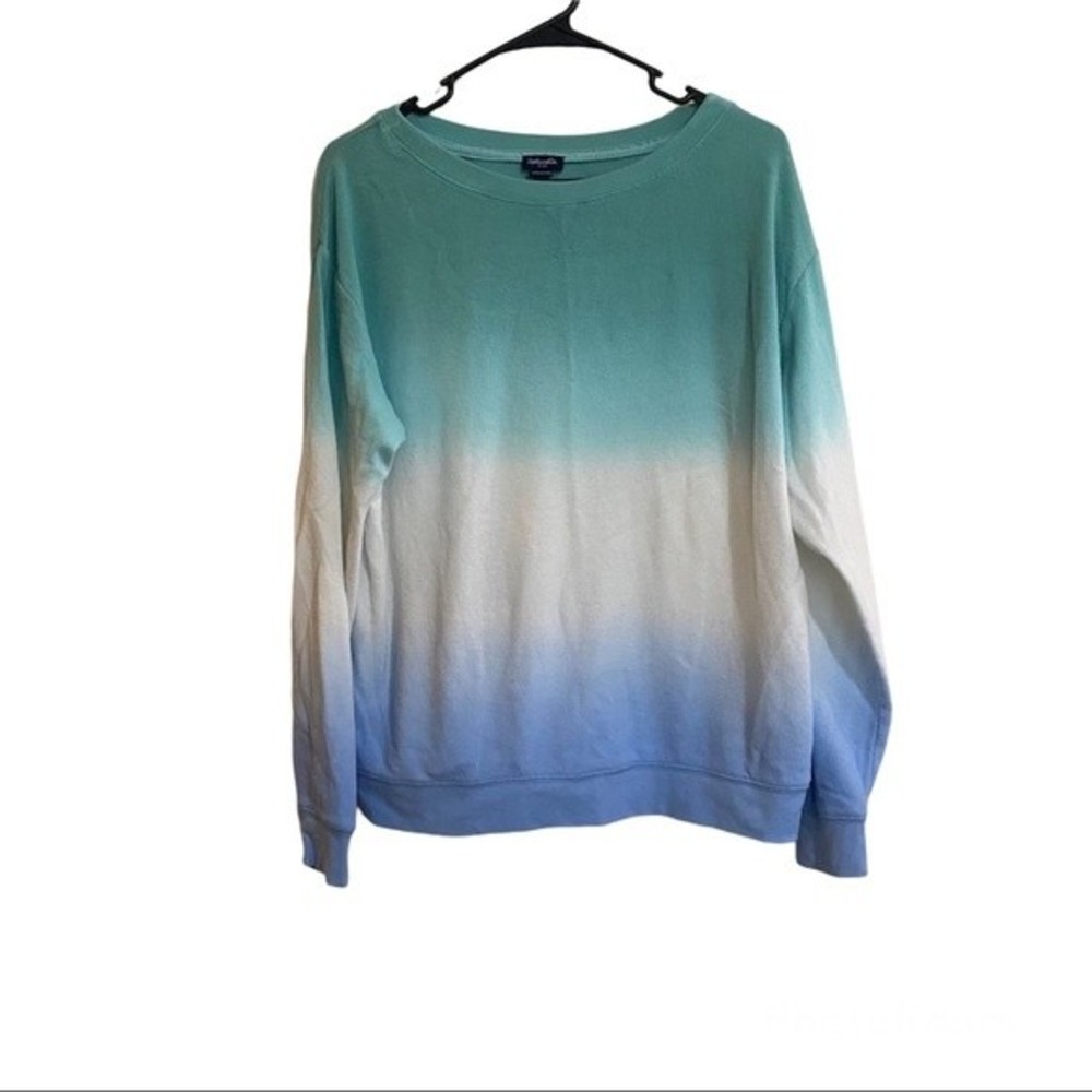 SPLENDID OMBRÉ LONG SLEEVE TOP WAFFEL KNIT woman's size small